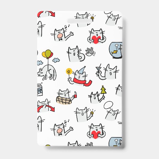 猫おもしろい、ミルク、魔法。 バッジ (正面)