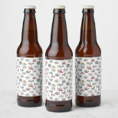 猫おもしろい、ミルク、魔法。 ビールラベル (ボトル)