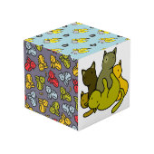 猫おもしろい、ミルク、魔法。 フォトキューブ (裏面アングル)