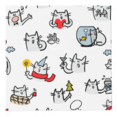 猫おもしろい、ミルク、魔法。 フォトキューブ (正面)