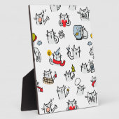 猫おもしろい、ミルク、魔法。 フォトプラーク (側面)