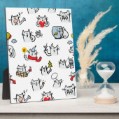 猫おもしろい、ミルク、魔法。 フォトプラーク (側面)