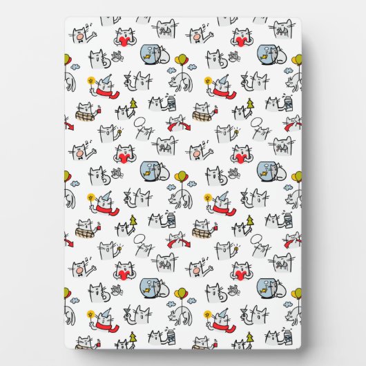 猫おもしろい、ミルク、魔法。 フォトプラーク (正面)