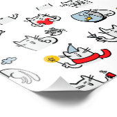 猫おもしろい、ミルク、魔法。 フォトプリント            (角)