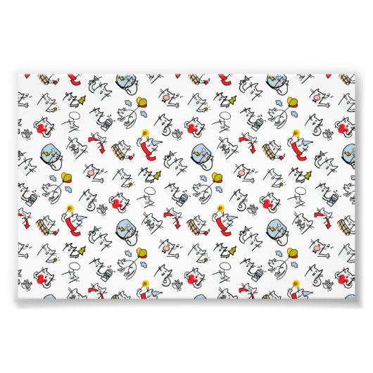 猫おもしろい、ミルク、魔法。 フォトプリント            (正面)