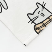 猫おもしろい、ミルク、魔法。 フリースブランケット (角)