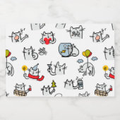 猫おもしろい、ミルク、魔法。 フードラベル (シングルラベル)
