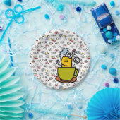 猫おもしろい、ミルク、魔法。 ペーパープレート (パーティー)