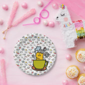 猫おもしろい、ミルク、魔法。 ペーパープレート (パーティー)