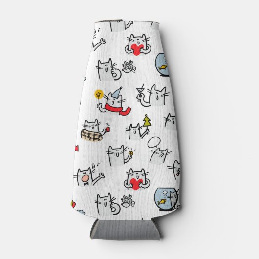 猫おもしろい、ミルク、魔法。 ボトルクーラー (正面)