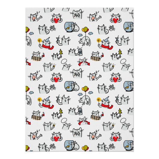 猫おもしろい、ミルク、魔法。 ポスター (正面)