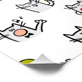 猫おもしろい、ミルク、魔法。 ポスター (コーナー)