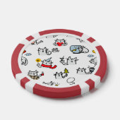 猫おもしろい、ミルク、魔法。 ポーカーチップ (シングル)