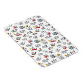 猫おもしろい、ミルク、魔法。 マグネット (右側)