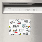 猫おもしろい、ミルク、魔法。 マグネット (インサイチュ (食洗機))