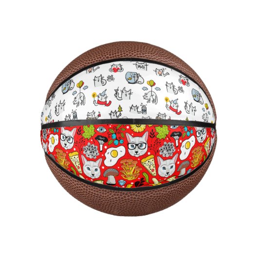 猫おもしろい、ミルク、魔法。 ミニバスケットボール (正面)