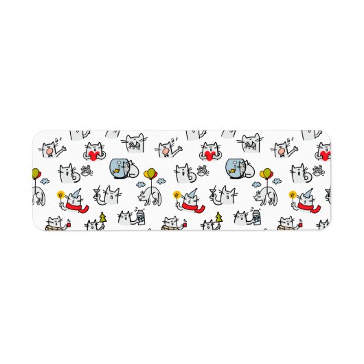 猫おもしろい、ミルク、魔法。 ラベル (正面)