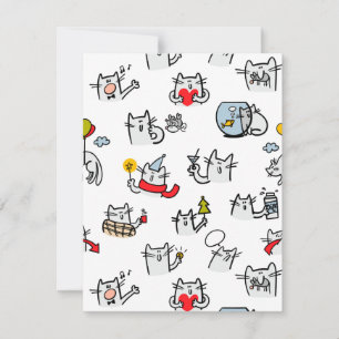 猫おもしろい、ミルク、魔法。 出欠カード