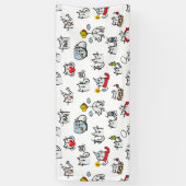 猫おもしろい、ミルク、魔法。 横断幕 (縦)