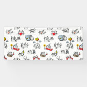 猫おもしろい、ミルク、魔法。 横断幕 (横)