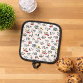 猫おもしろい、ミルク、魔法。 鍋敷き (トップダウン)