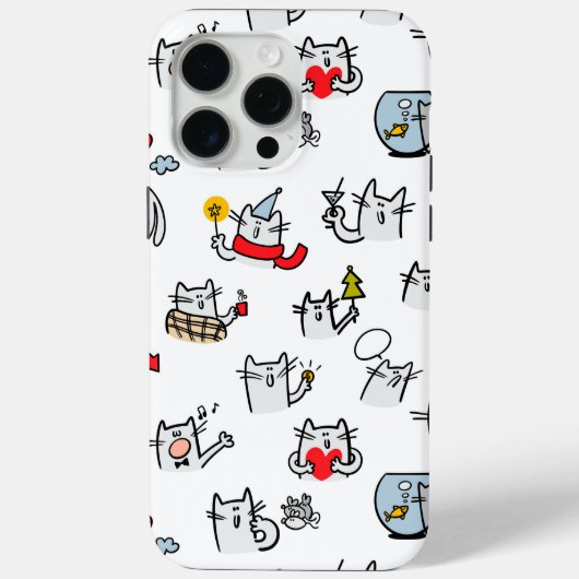 猫おもしろい、ミルク、魔法。 Case-Mate iPhoneケース (裏面)
