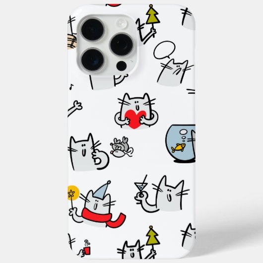 猫おもしろい、ミルク、魔法。 Case-Mate iPhoneケース (裏面)