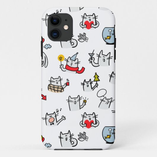 猫おもしろい、ミルク、魔法。 Case-Mate iPhoneケース (裏面)
