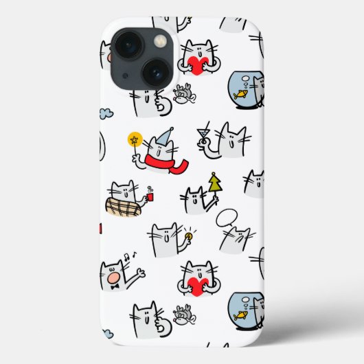 猫おもしろい、ミルク、魔法。 Case-Mate iPhoneケース (裏面)