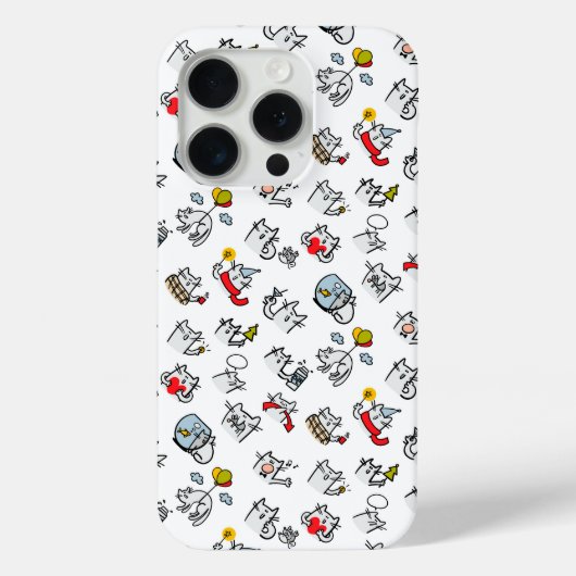 猫おもしろい、ミルク、魔法。 Case-Mate iPhoneケース (裏面)