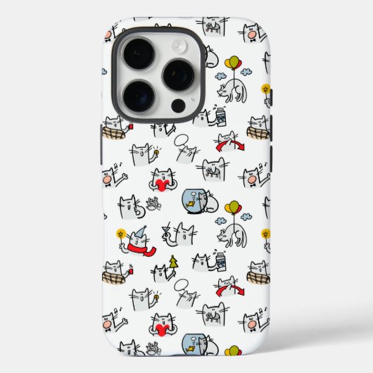 猫おもしろい、ミルク、魔法。 Case-Mate iPhoneケース (裏面)