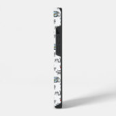猫おもしろい、ミルク、魔法。 iPhoneケース (左側面)