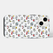 猫おもしろい、ミルク、魔法。 iPhoneケース (裏面横)