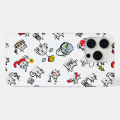 猫おもしろい、ミルク、魔法。 iPhoneケース (裏面横)