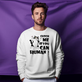 猫おもしろい:捕まもしえろ Tシャツ