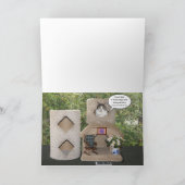 猫おもしろい/猫ちゃんハッピーバースデー離婚夫婦 カード (内部)