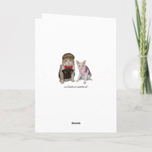 猫おもしろい/猫ちゃん父の日 カード (裏面)