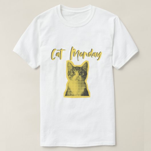 猫おもしろい Tシャツ (デザイン正面)