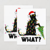 猫おもしろいChにクリスマスツリーを押し付ける黒猫 (正面/裏面)