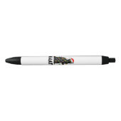 猫おもしろいChにクリスマスツリーを押し付ける黒猫 黒ボールペン (正面)