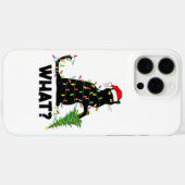 猫おもしろいChにクリスマスツリーを押し付ける黒猫 Case-Mate iPhoneケース (裏面 (横))