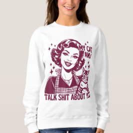 猫おもしろいTシャツ猫とゴミの話 スウェットシャツ