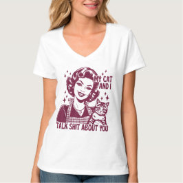 猫おもしろいTシャツ猫とゴミの話 Tシャツ