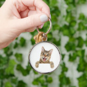 猫おもしろいTシャツ キーホルダー (手)