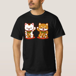 猫おもしろいTシャツ – 招き猫ハイファイブ Tシャツ