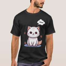 猫おもしろいTシャツ、猫シャツ、猫好きシャツ