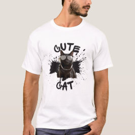 猫おもしろいTシャツ、猫シャツ、猫好きシャツ Tシャツ