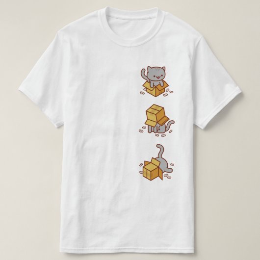 猫おもしろいTシャツ – Box Love Tシャツ (デザイン正面)