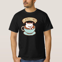 猫おもしろいTシャツ- "CATPUCCINO"