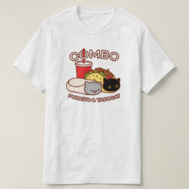 猫おもしろいTシャツ – PURRITO & TACO CAT Combo Tシャツ
